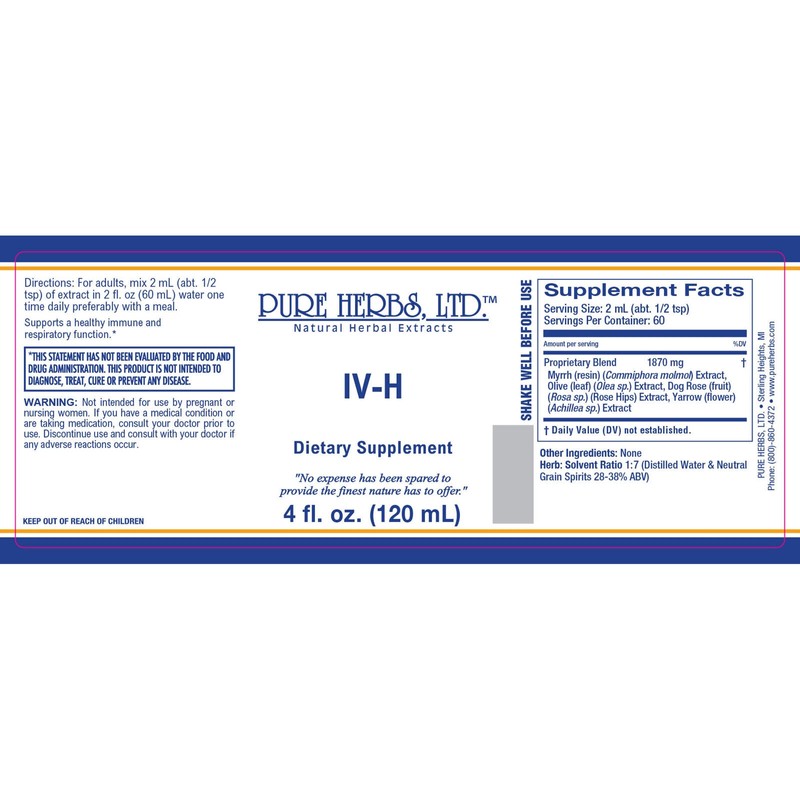 Pure Herbs: IV-H - 1 oz.