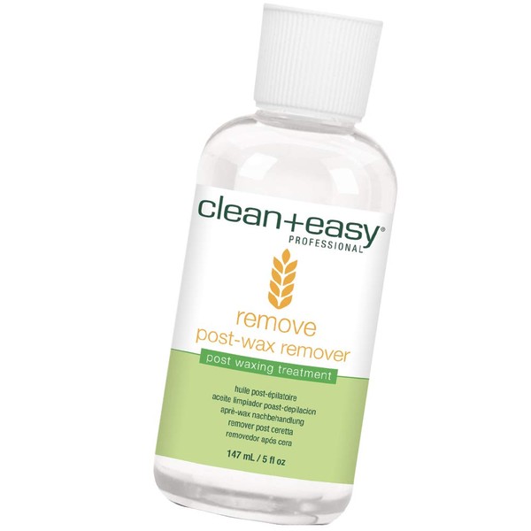 Clean + Easy Remove - After Wax Remover for the Skin with Wheat Germ Oil, Post Waxing Cleanser, 5 oz