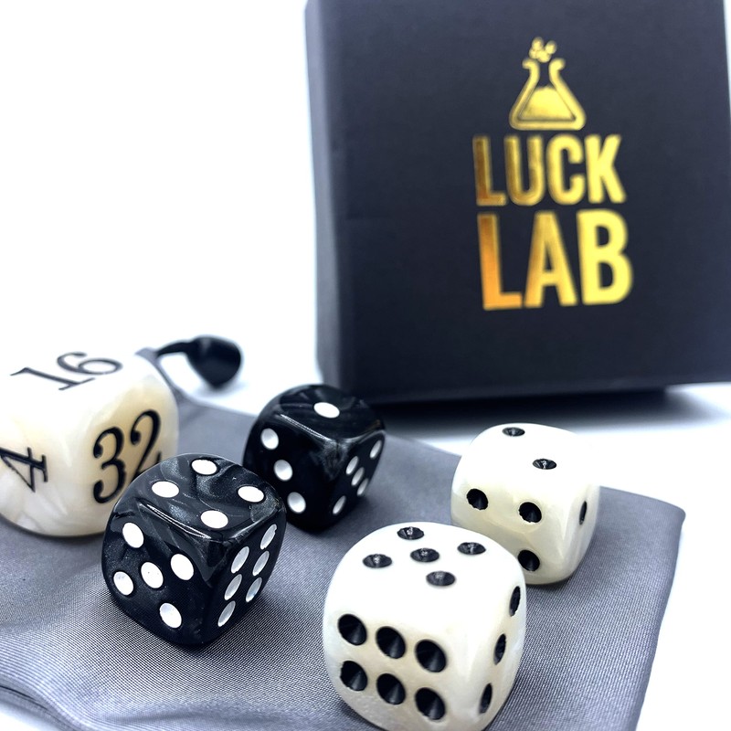 Luck Lab Backgammon Pearl Dice Set - 22 mm Doubling