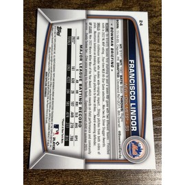 FRANCISCO LINDOR 2023 Bowman Chrome Sapphire Mets #24