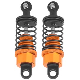 65mm Highway Vibration Dampening and Stability Increased RC Car Spare Parts Made of Lightweight & Heavy Duty Material Super Flexible Spring for Stable Riding Set of 2 Fit Slash 2WD/Tamiya RC Metal Shock Absorber Damper (Gold)