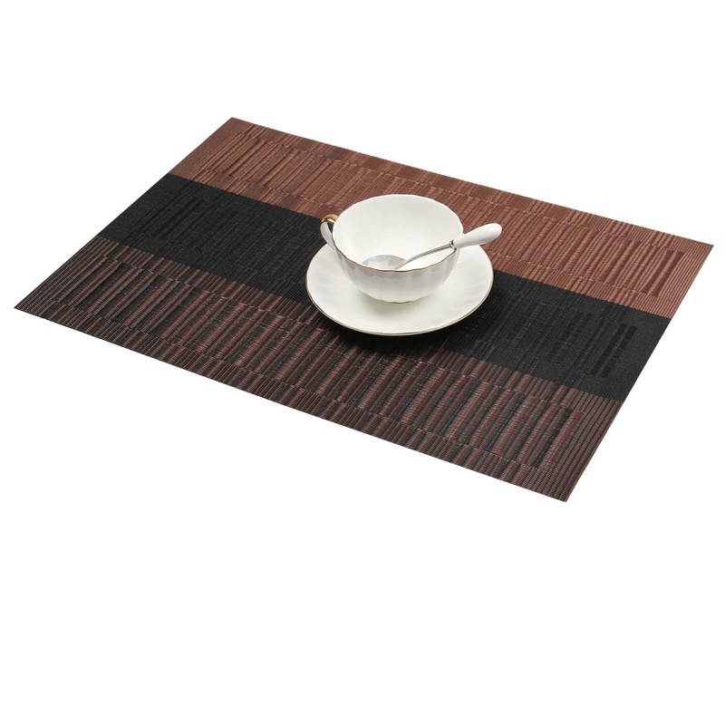 SHACOS Placemats Set of 4 Woven Vinyl Placemat for Dining