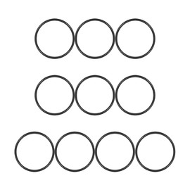 abclucy Nitrile Rubber O Ring, 0.3 x 0.4 x 0.04 inch (7 x 9 x 1 mm), Black, O-Ring, 0.3 inch (7 mm) Inner Diameter, 0.4 inch (9 mm) Outer Diameter, 0.04 inch (1 mm) Width, Round Seal, Gas Kit, Heat