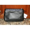 Coach NWT COACH F48294 Gallery Medium LEATHER Wristlet Black/Silver FREE