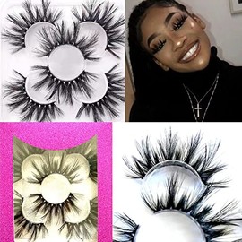 Sunniess Hair Faux Mink False Eye lashes Long Cross Volume Dramatic Lashes Natural Look Makeup Thick Black Fake EyeLashes