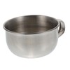 BIUDECO Elegant Men's Shaving Bowl Handle Stainless Steel Bowl for