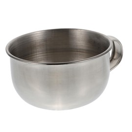 BIUDECO Elegant Men's Shaving Bowl Handle Stainless Steel Bowl for Smooth Shaving Experience