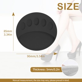 Keroius 4 Pairs Honeycomb Fabric Forefoot Pads Women High Heels Invisible Socks High Heel Comfort Pads for Relieving Foot (2Gray 2Black)