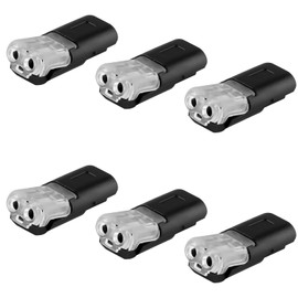Bojueshaw 6PCS H-Type Quick Wire Connector – No Stripping, No Soldering, Dual Wire Electrical Terminal for LED, Fans, Switches, and Lamps, Easy to Use