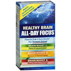 Applied Nutrition Healthy Brain All-Day Focus Tablets 50 EA
