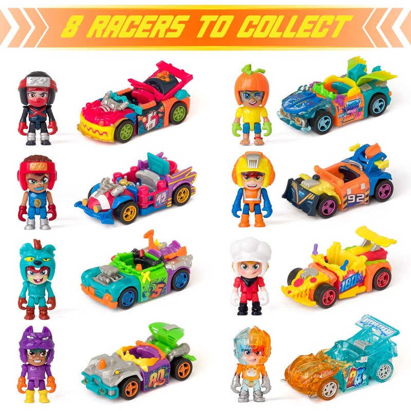 T-Racers Fire&Ice Series - Car and Pilot Surprise Collectable, Partially