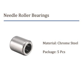 Kozelo 5pcs HF0612 Needle Roller Bearings - [6mm x 10mm x 12mm] One Way Clutch Bearing for Transmission Use, Chrome Steel Rollers