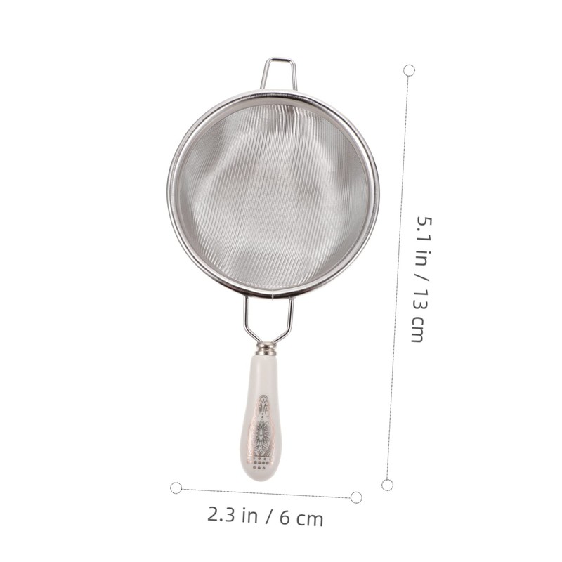 Ciieeo 1Pc Stainless Steel Tea Infuser with Ceramic Handle Fine