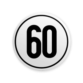 Speed Sign 60 km/h on Magnetic Film for Germany Truck Tractor Car Trailer