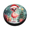 Merry Christmas Spare Tire Cover Christmas Flamingo Universal Wheel Protectors