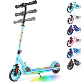 Tooluck Electric Scooter Kids E35 PRO, Foldable Electric Scooter for Kids Ages 6-14, Up to 10MPH & 7 Miles, Light Blue1