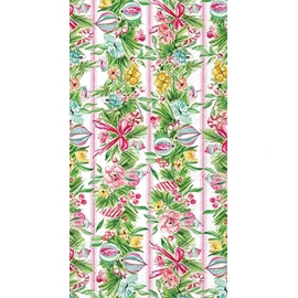 IHR Ideal Home Range Dinner Napkins Disposable 3-Ply Paper Guest Hand Towels, 8.5" x 4.5", Vintage Ornaments And Tree, 16-Count