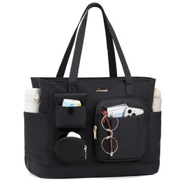 LOVEVOOK Laptop Tote Bag for Women Work, Teacher Tote Nurse Bags with Zipper for Travel, Daily, College