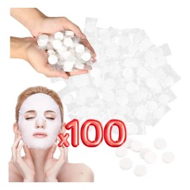 Mascarilla facial para piel normal Veraly Facial Mascarilla de Algodn0 60g y 60mL - 100 packs de 100 unidades                                         