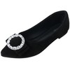 WAMBHC Flats for Women Rhinestone Ballet Flats Pointe Toe Dressy