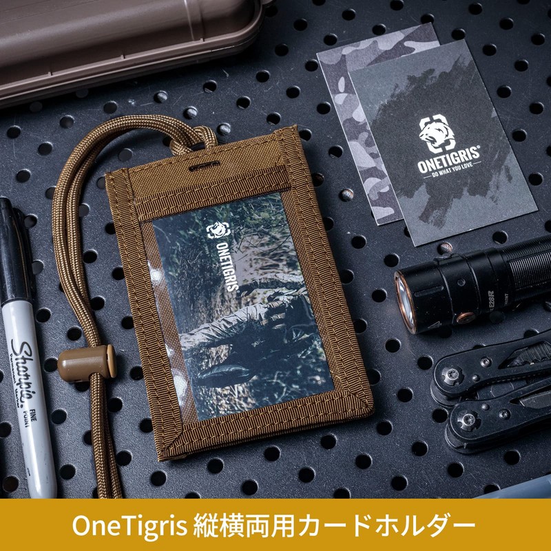 OneTigris ID Card Holder with Pen Holder, Neck Strap, Card