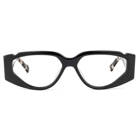 Zeelool Stylish Oversized Cat Eye Blue Light Blocking Glasses for Women Men Sofia OP037821-01 Black
