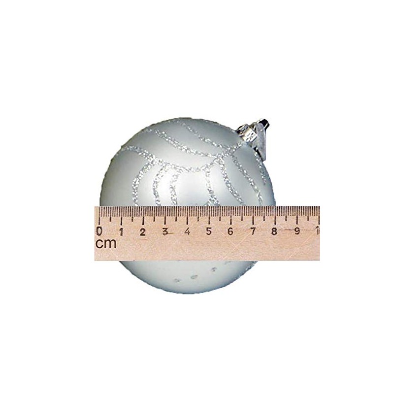 Christmas Tree Decoration - 9 Pack 80mm Baubles - Purple