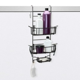 Zenna Home E7803HB Shower Caddy, 12 in W x 8.75 in D x 23 in H, Heritage Bronze