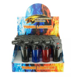 4 Pack Jumbo 4" Jet Flame Torch Gun Lighter Refillable Lockable Adjustable Clear