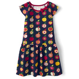 Gymboree,and Toddler Short Sleeve Dressy Dresses,Apple Print,10