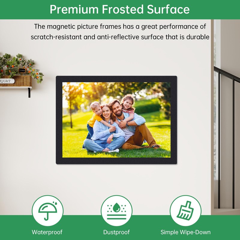 10 Pcs Magnetic Photo Frames, A4 Magnetic Picture Frame, Black