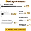 Toscoco 20 Pack 1/8" Black Cable Railing Kit - 180