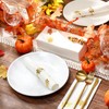 Janlaugh 100 Pcs Fall Linen Guest Napkins Autumn Pumpkin Maple