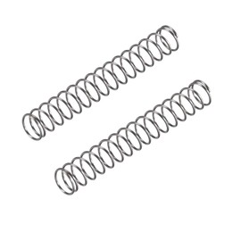 TA-VIGOR 10Pcs Extended Compressed Spring, 6mm OD, 0.5mm Wire Size, 40mm Length Durable Stainless Steel Small Dual Hook Tension Spring for Furniture Screen Doors Repair Projects