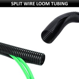 Kable Kontrol Colored Split Wire Loom Tubing 3/4” Inch 100 Ft Long - White Wire Conduit Cover for Cords - Corrugated Tubing and Protector for Automotive Wires – Durable Polyethylene