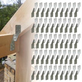 YOUYIKOO ﻿50Pcs Hurricane Straps Tie Brackets, H2.5A Right Tie 18-Gauge Galvanized Hurricane Tie Heavy Duty Hurricane Straps/Rafters Ties for Wood