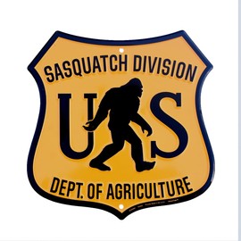 US Sasquatch Division Dept. Metal Wall Sign Bigfoot Man Cave Mens Room Rustic Home Bar Garage Decor