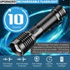 NAKCNM Rechargeable Flashlight High Lumens 2000, 5 Modes Small Powerful
