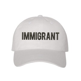 Prfcto Lifestyle Immigrant Baseball Cap - Baseball Hat Dad Hat Unisex (White)