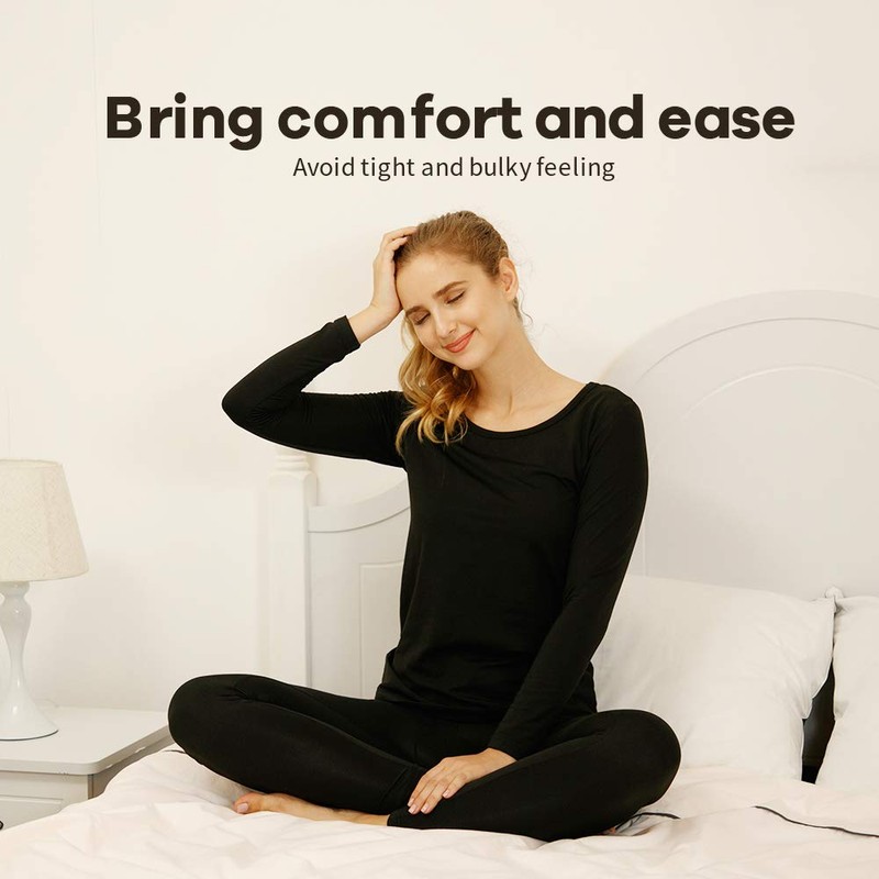 MANCYFIT Thermal Underwear for Women Long Johns Set Fleece Lined