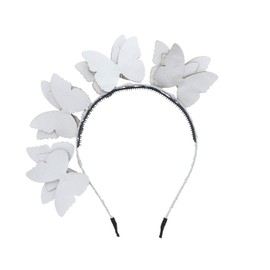Fancy Butterfly wreath Headband Hair Band - Silver