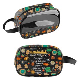 JYTAPP HB Meal Clear Toiletry Bag Lord Movie Rings Inspired Cosmetic Organizer Bag Breakfast Gift for Rings Fans (Black)