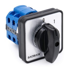 Baomain Cam Changeover Switch AC 660V 20A 8 Terminals 5 Position SZW26-20/0-4.2 Mounting Rotary Select Switch