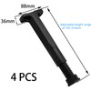 DDHOMIN 4 PCS Adjustable Plastic Support Legs for Bed Frames,