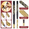 ATOMUS Flower Microblading Pen Kit Black Tattoo Eyebrow Manual Pen