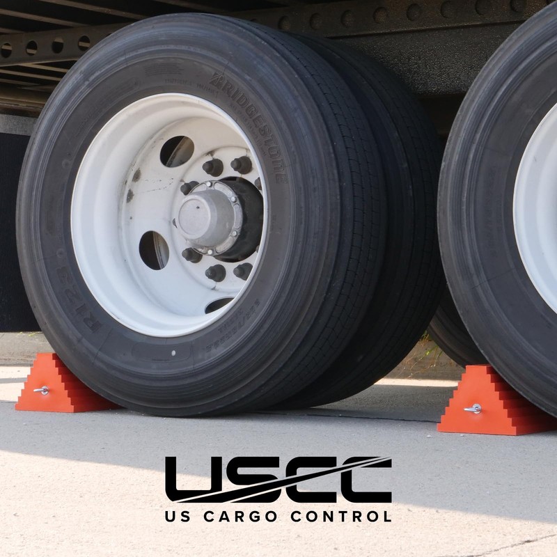 US Cargo Control Double-Sided Urethane Wheel Chock - 2 Pack
