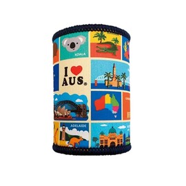 I Love Aus Australian Icons Stubby Holder