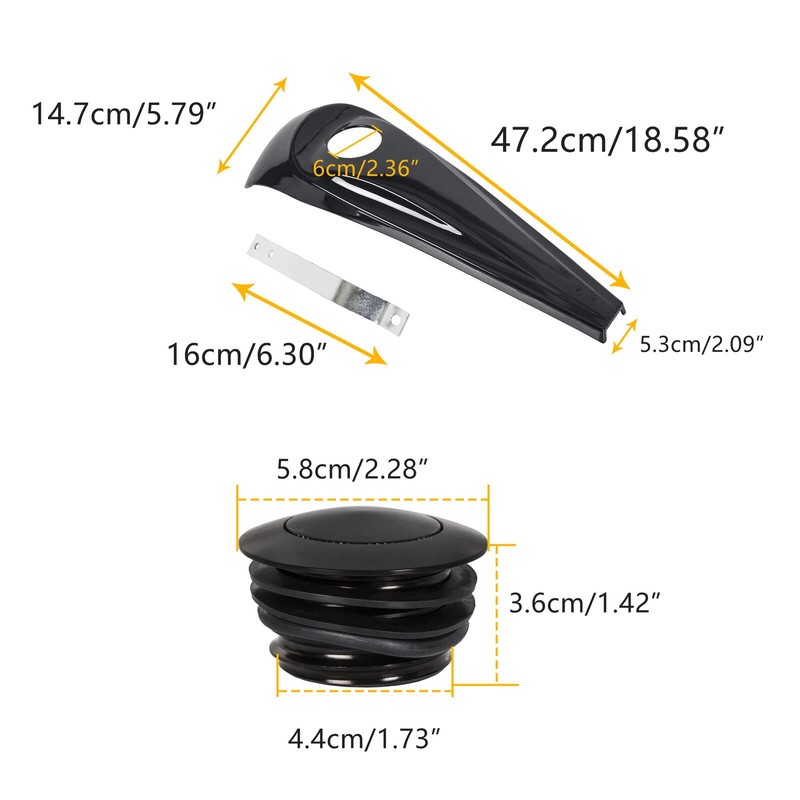 ECOTRIC Smooth Dash Fuel Console & Gas Tank Cap Cover