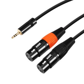 Devinal Balanced Audio Cable with Mini Jack 3.5mm Jack to XLR Male for MP3, Computer, Speakers and More, XLR Female 6FT