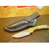 Custom Leather Vertical Knife Sheath. The Sheath Is Made Out